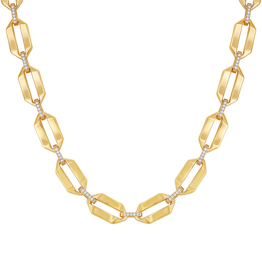 Vince Camuto Statement Goldtone Link Necklace Two Tone
