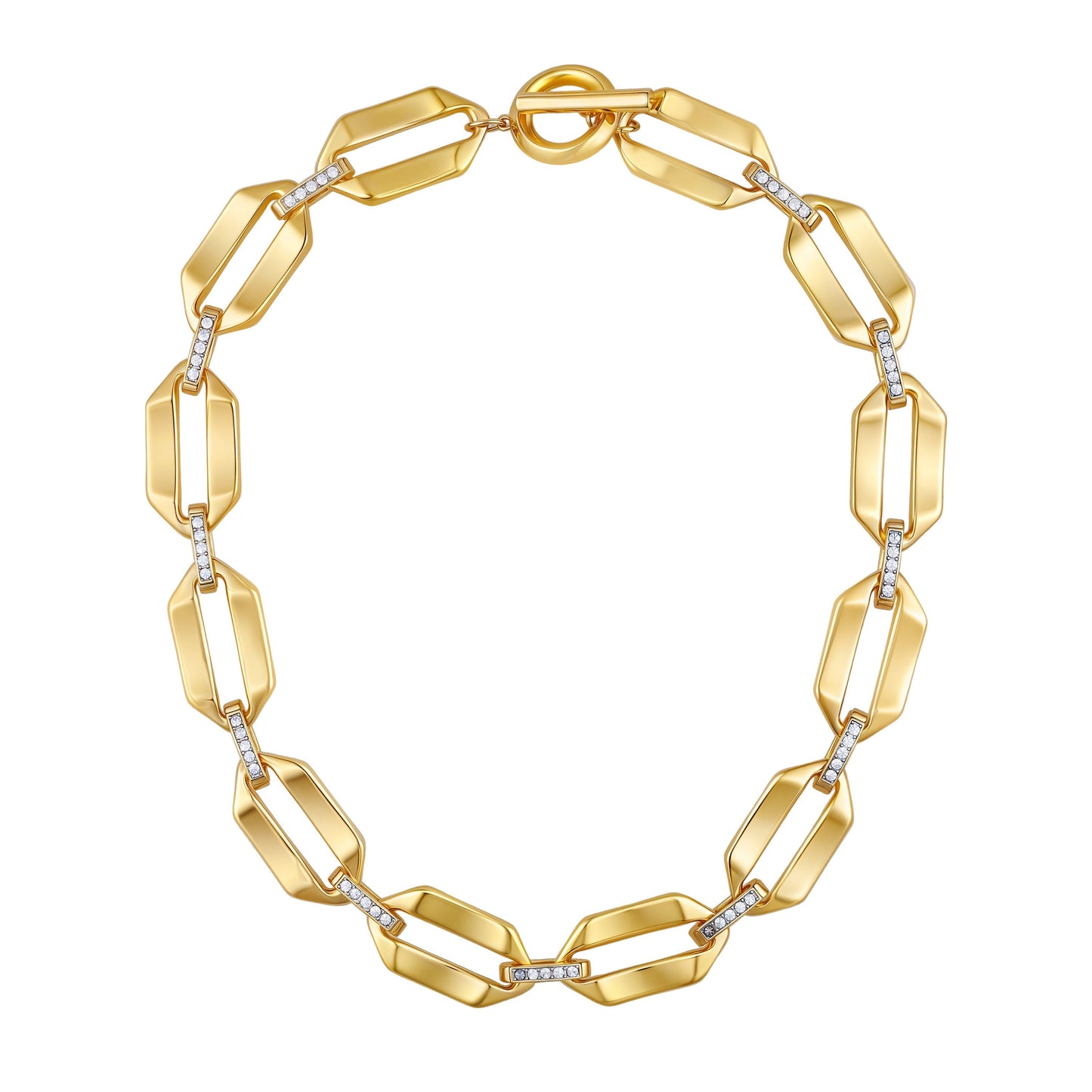 Vince Camuto Statement Goldtone Link Necklace Two Tone