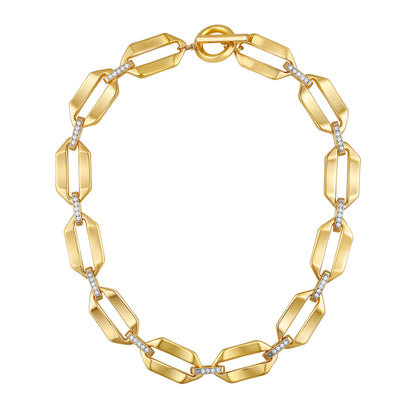 Vince Camuto Statement Goldtone Link Necklace Two Tone