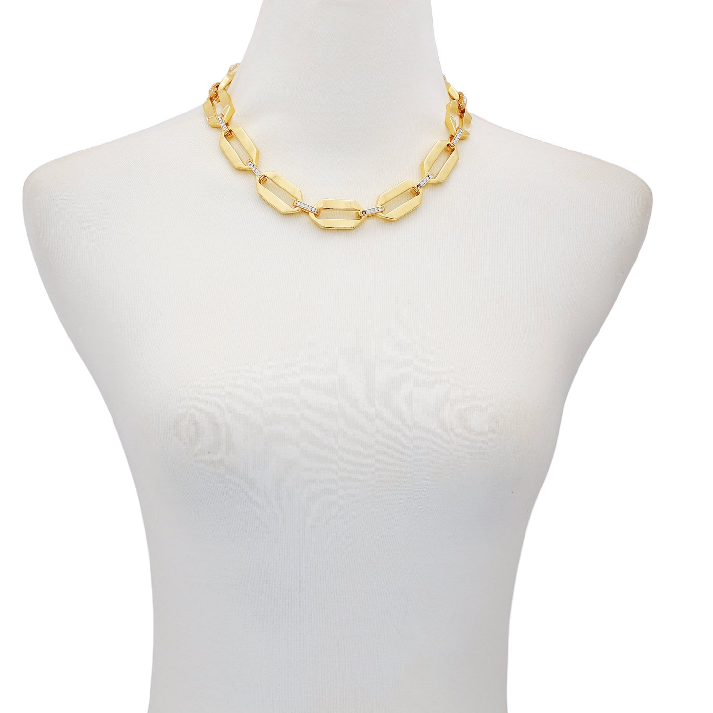Vince Camuto Statement Goldtone Link Necklace Two Tone