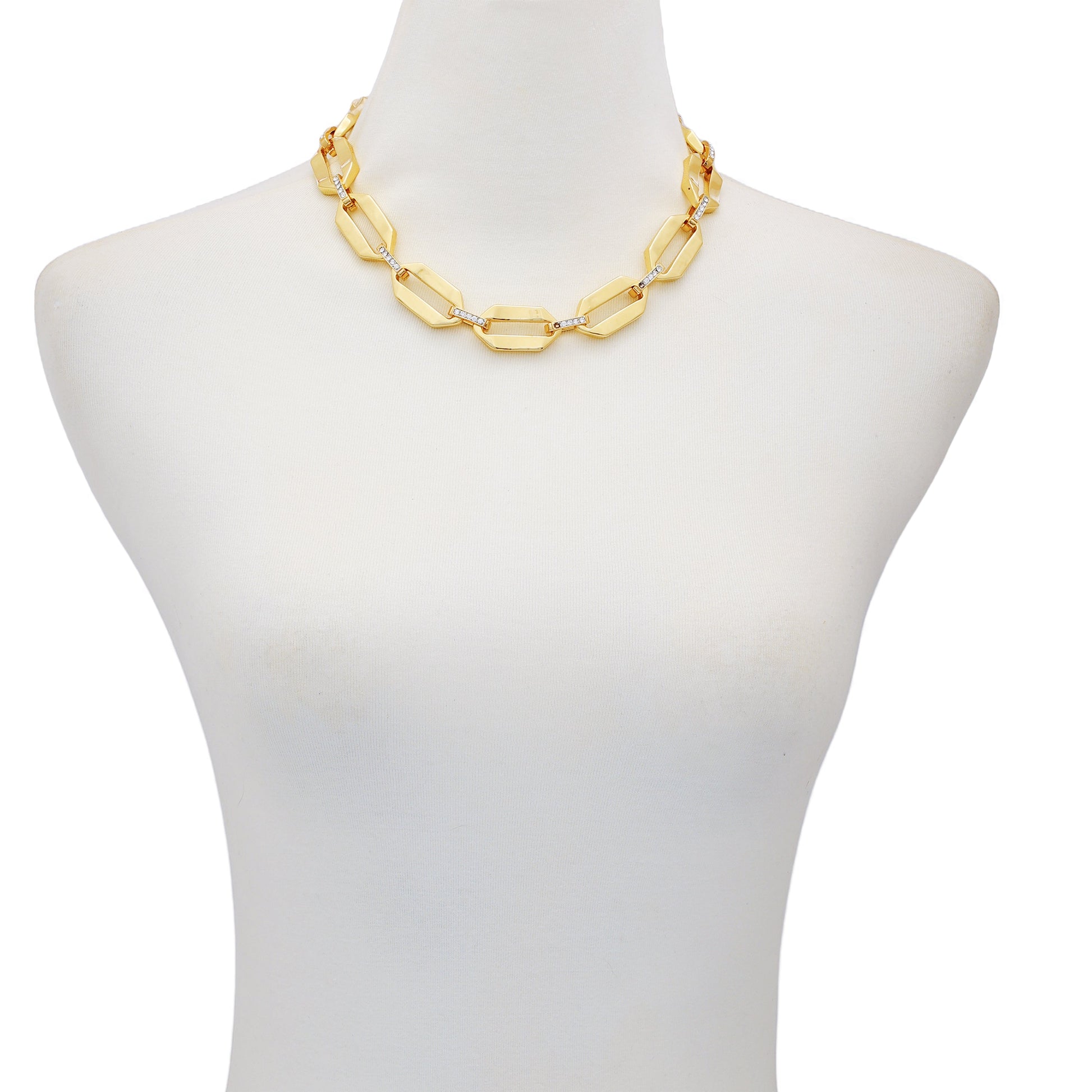 Vince Camuto Statement Goldtone Link Necklace Two Tone