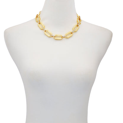 Vince Camuto Statement Goldtone Link Necklace Two Tone