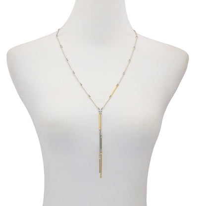 Vince Camuto Two Tone Bar Pendant Necklace Two Tone