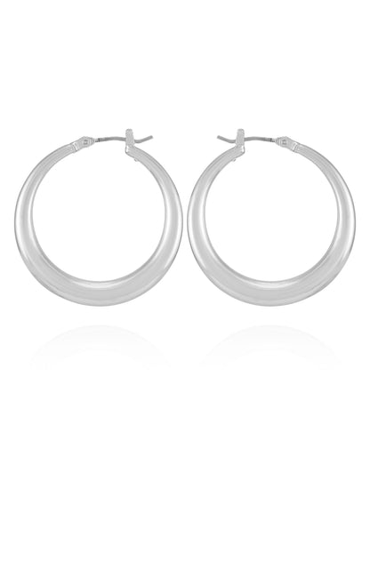 Vince Camuto Classic Silvertone Hoop Earrings Silver Tone