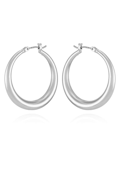 Vince Camuto Classic Silvertone Hoop Earrings Silver Tone