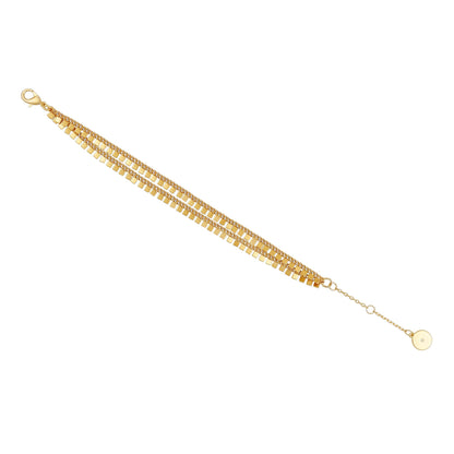 Vince Camuto Triple Row Goldtone Bracelet Gold Tone