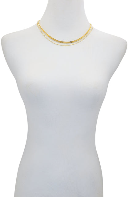 Vince Camuto Layered Goldtone Chain Necklace Gold Tone