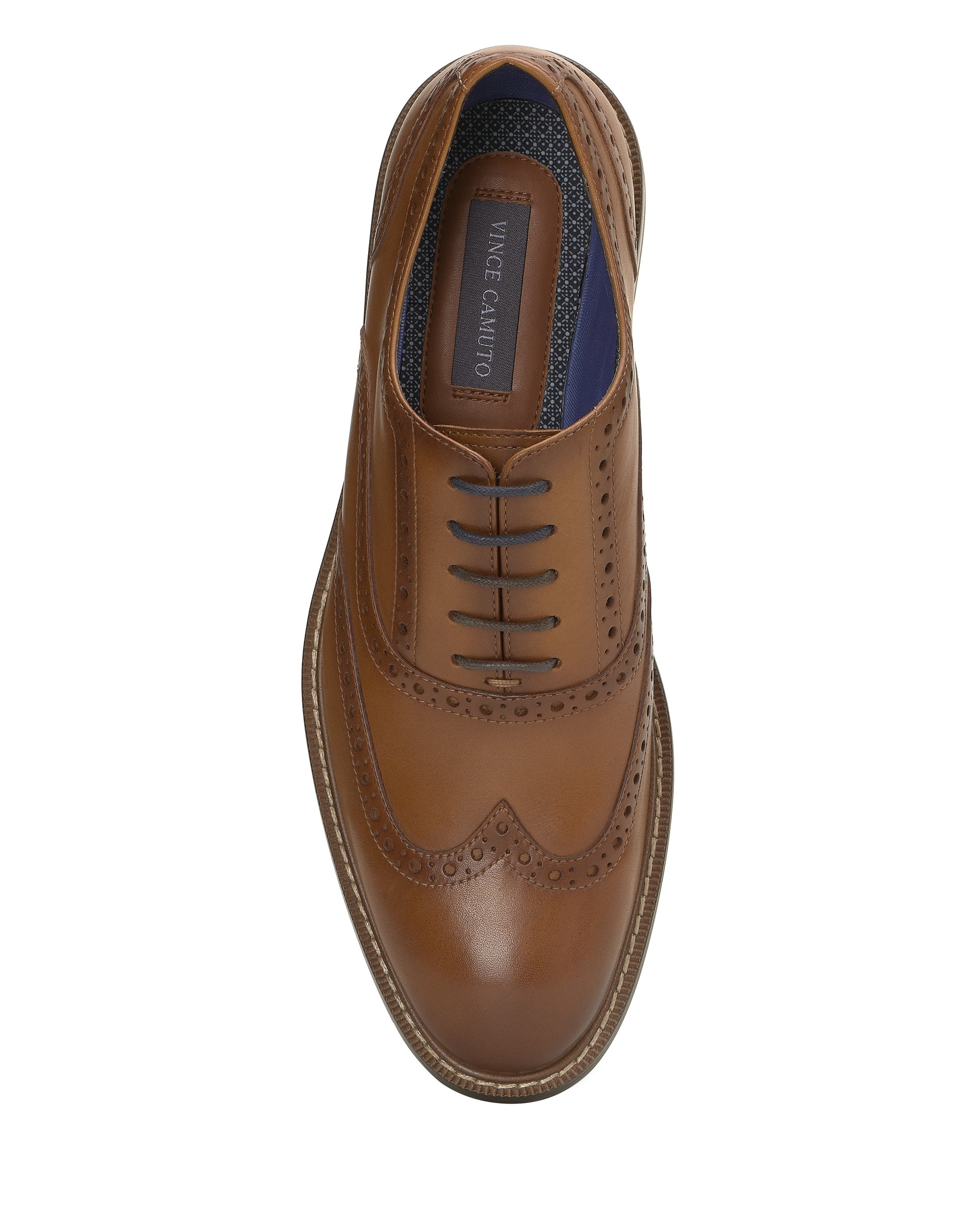 Vince Camuto Men's Lazzarp Wingtip Brogue Cognac\/Brown