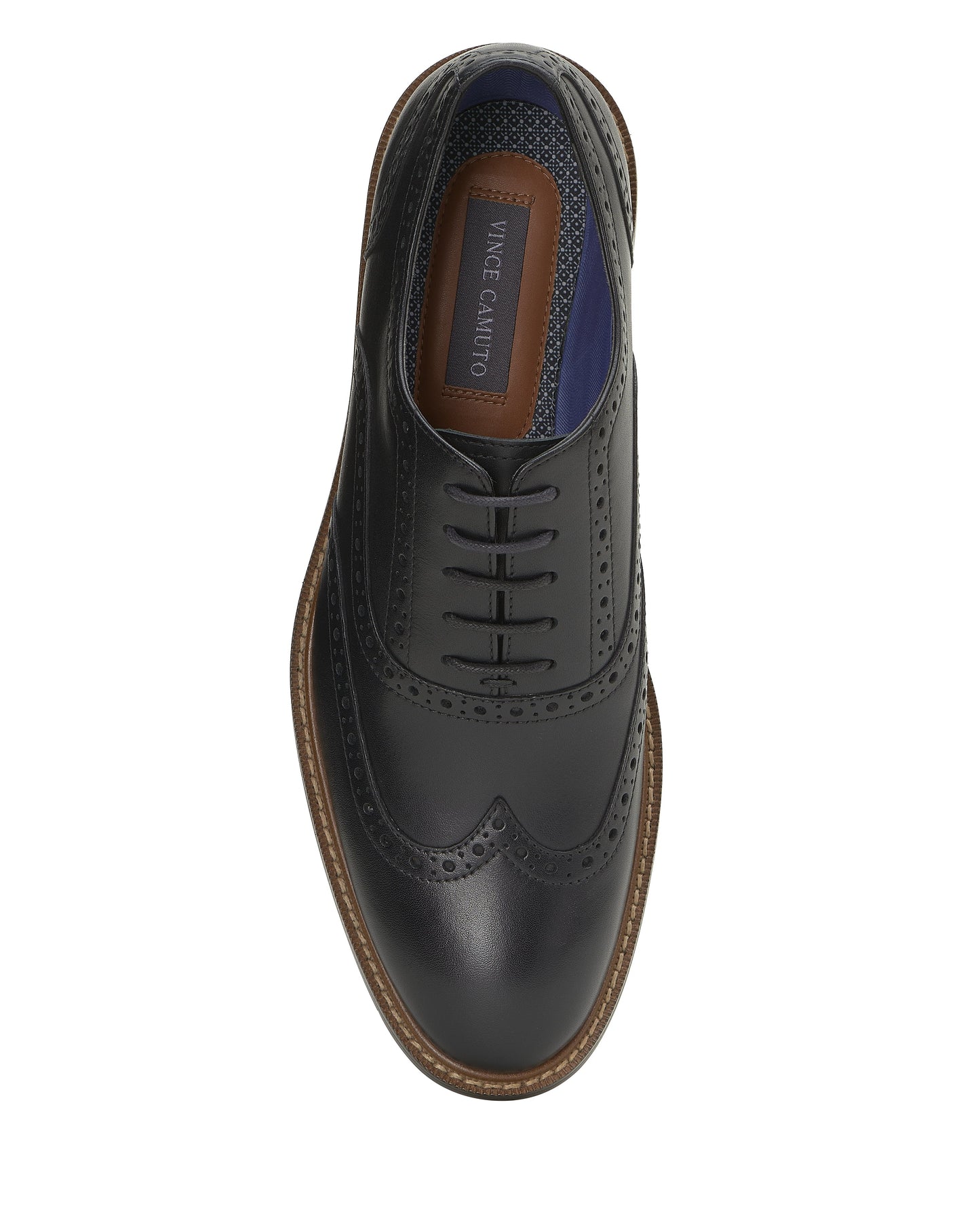 Vince Camuto Men's Lazzarp Wingtip Brogue Black\/Black