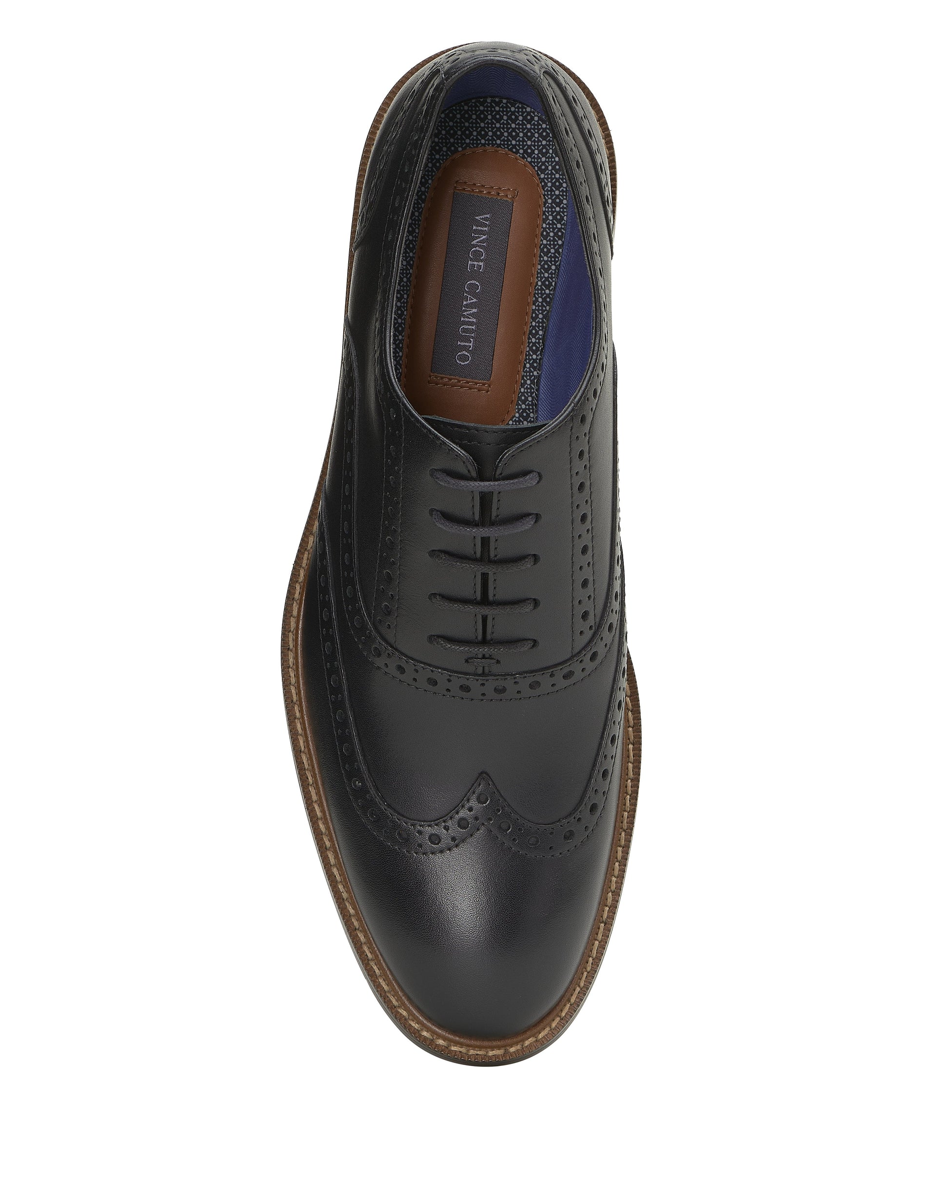Vince Camuto Men's Lazzarp Wingtip Brogue Black\/Black