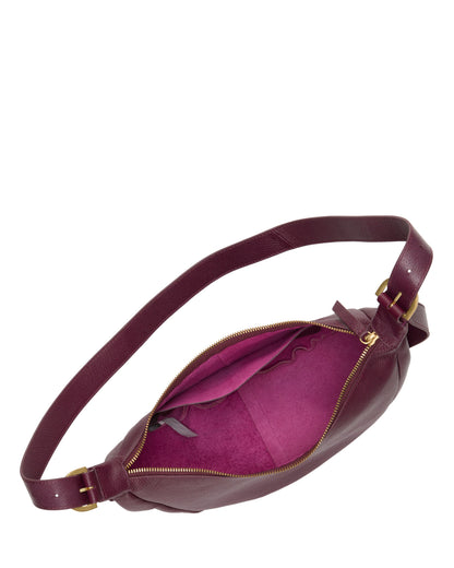 Vince Camuto Jenna Crossbody Bag Wineberry/Pink Leather