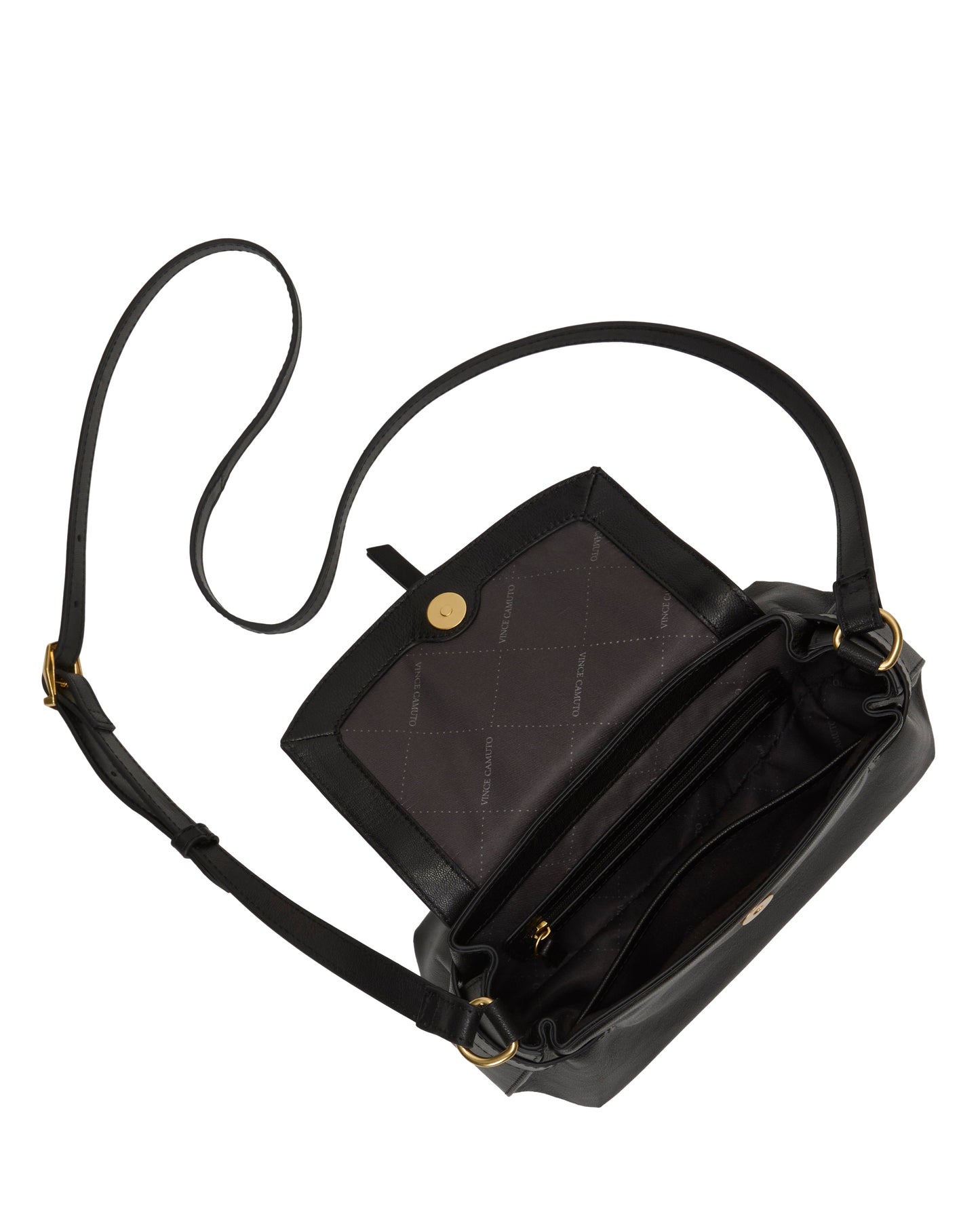 Vince Camuto Hadley Crossbody Bag Black Leather