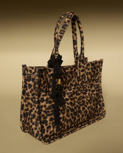 Vince Camuto Orla Tote Bag Caramel Leopard