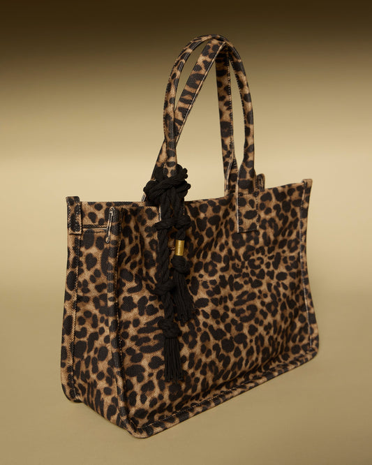 Vince Camuto Orla Tote Bag Caramel Leopard