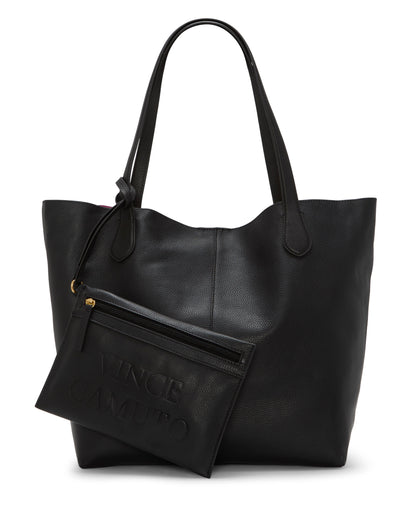 Vince Camuto Jenna Tote Bag Black Pink Leather