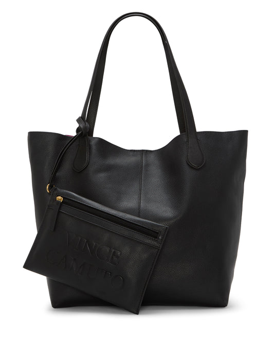 Vince Camuto Jenna Tote Bag Black Pink Leather