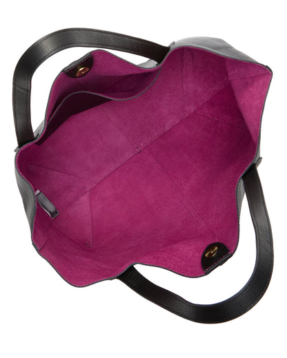 Vince Camuto Jenna Tote Bag Black Pink Leather