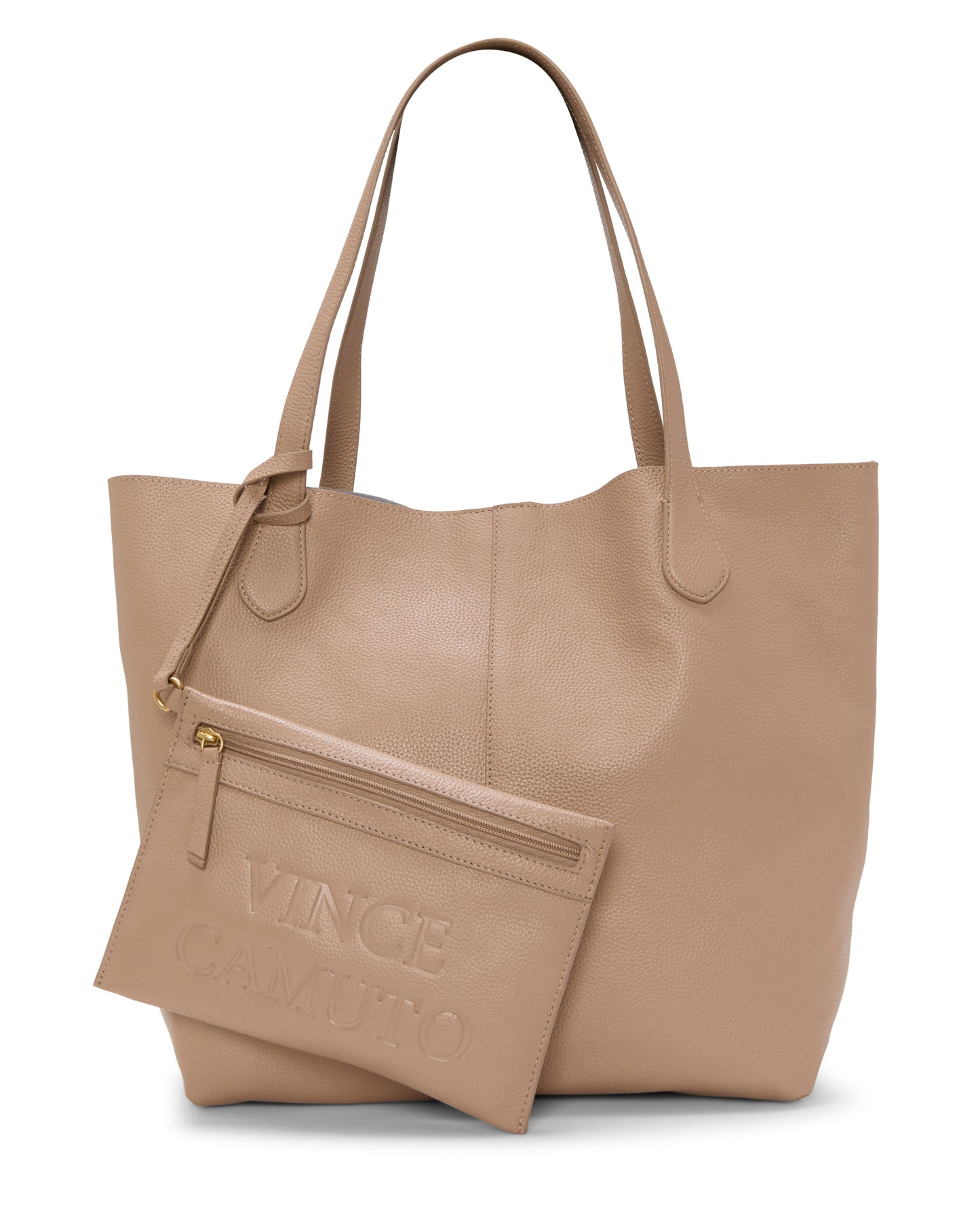 Vince Camuto Jenna Tote Bag Cappuccino/Thistle Leather