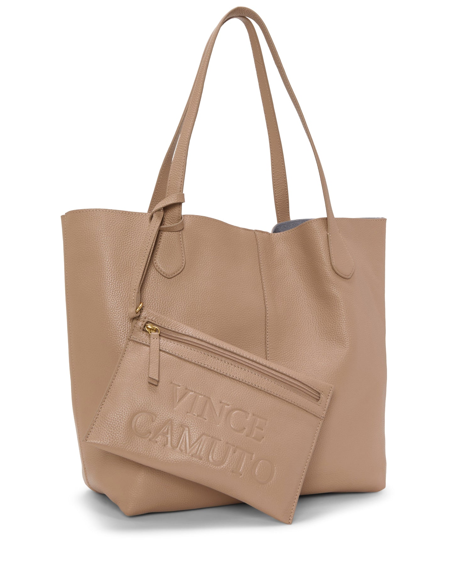 Vince Camuto Jenna Tote Bag Cappuccino/Thistle Leather