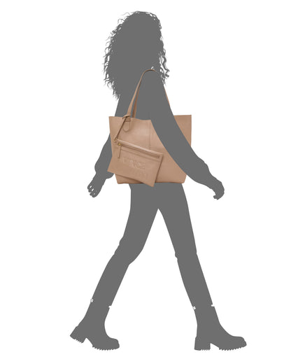 Vince Camuto Jenna Tote Bag Cappuccino/Thistle Leather
