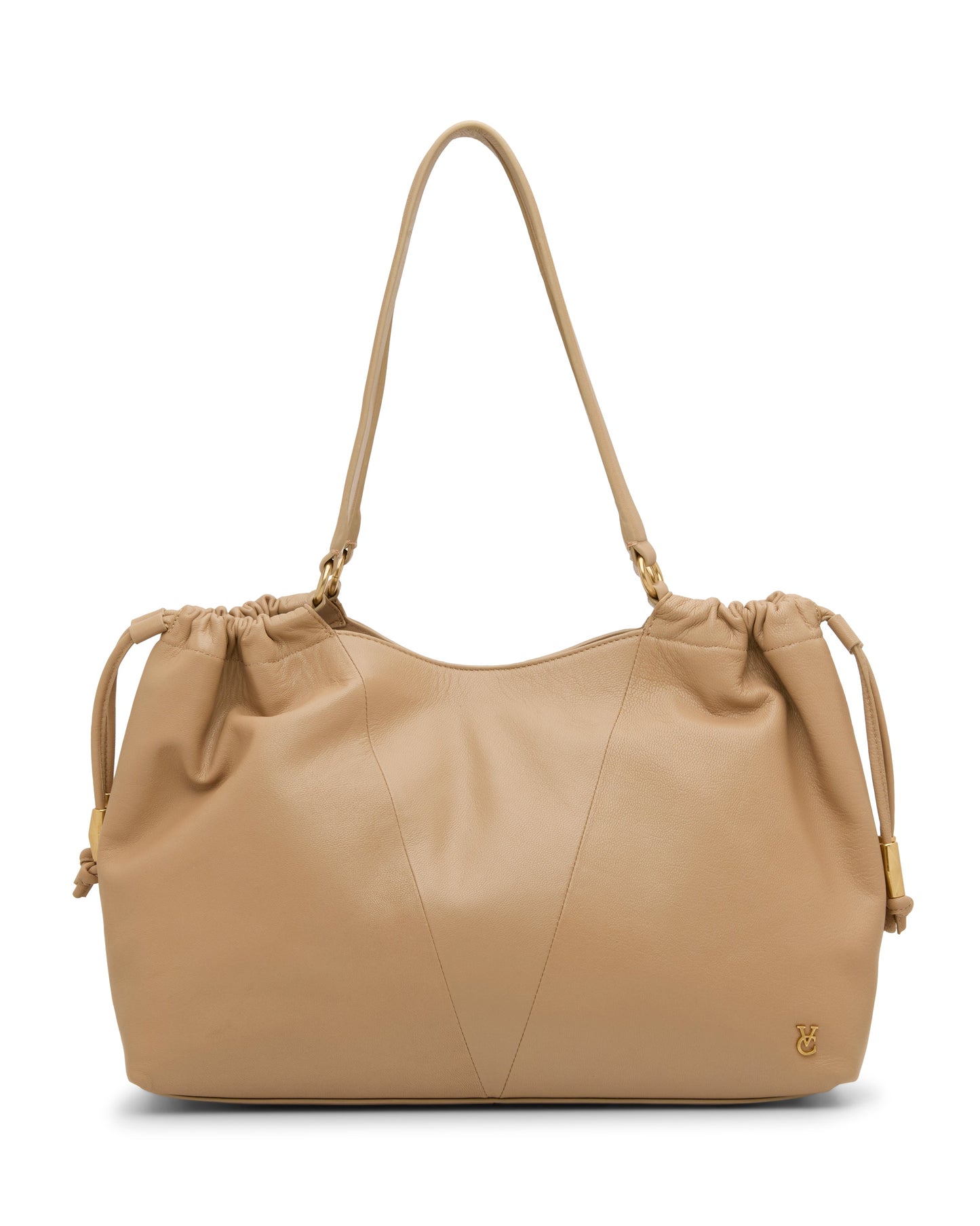 Vince Camuto Leane Tote Bag Iced Coffee Leather