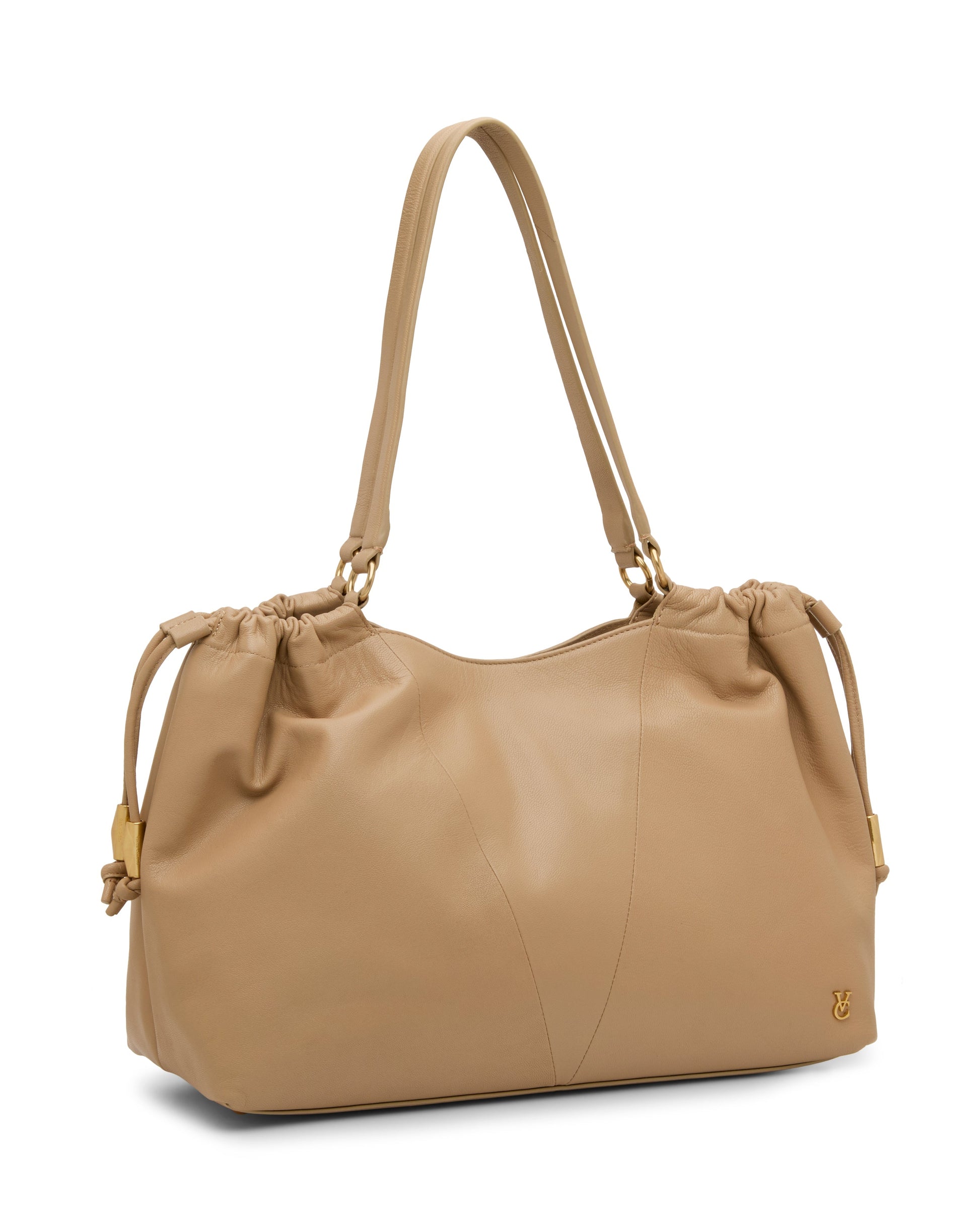Vince Camuto Leane Tote Bag Iced Coffee Leather
