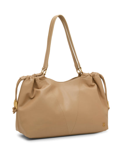 Vince Camuto Leane Tote Bag Iced Coffee Leather
