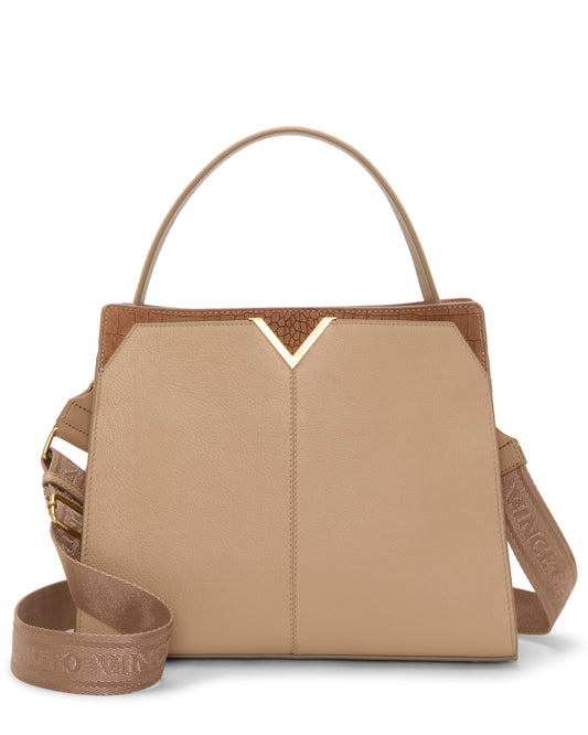 Vince Camuto Tasha Shoulder Bag Cappuccino/Cognac Leather