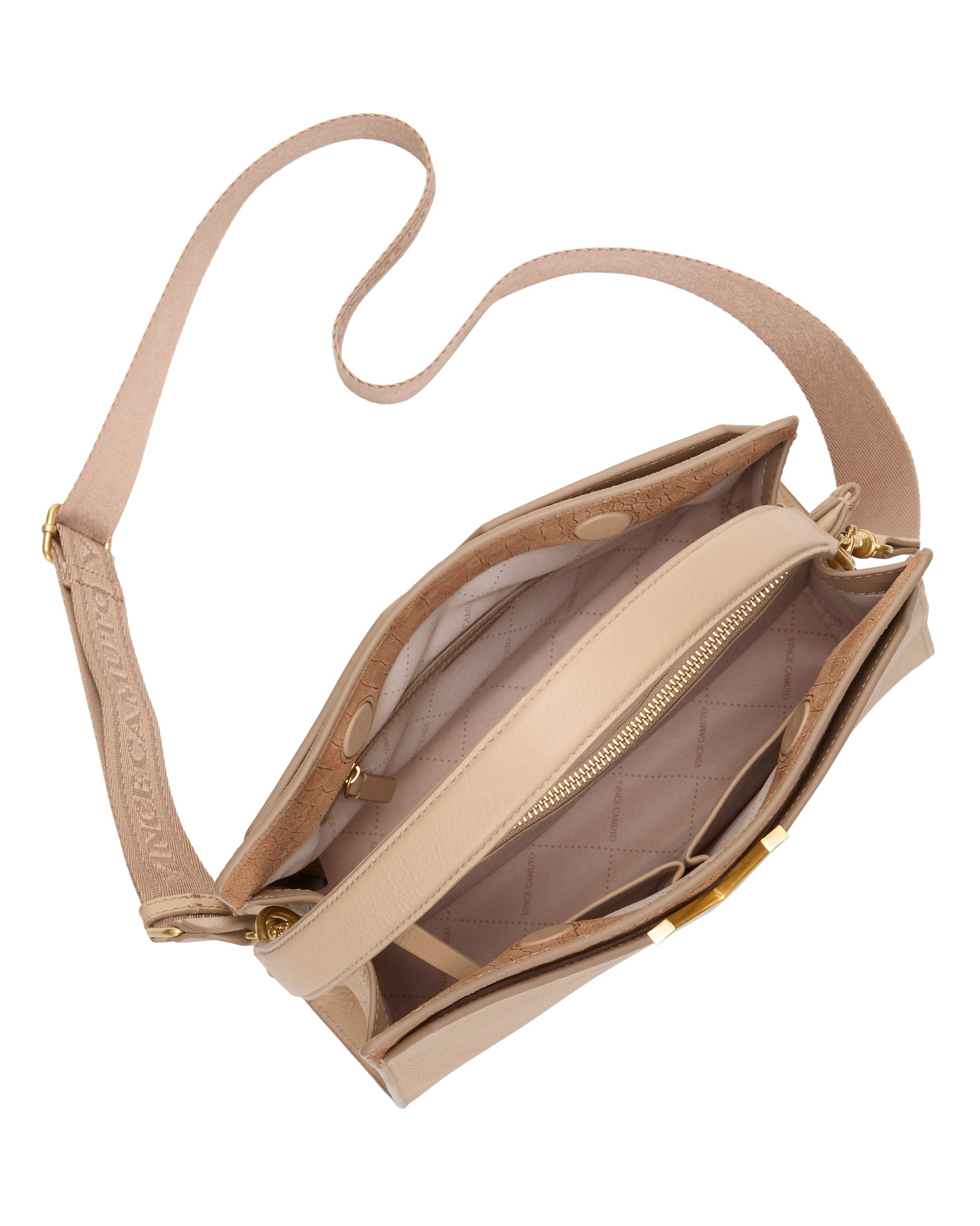 Vince Camuto Tasha Shoulder Bag Cappuccino/Cognac Leather
