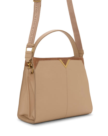 Vince Camuto Tasha Shoulder Bag Cappuccino/Cognac Leather