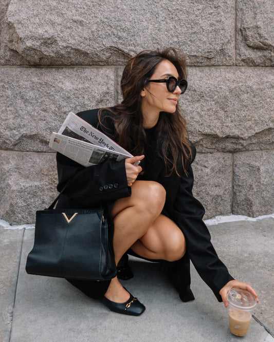 Vince Camuto Tasha Shoulder Bag Black Leather