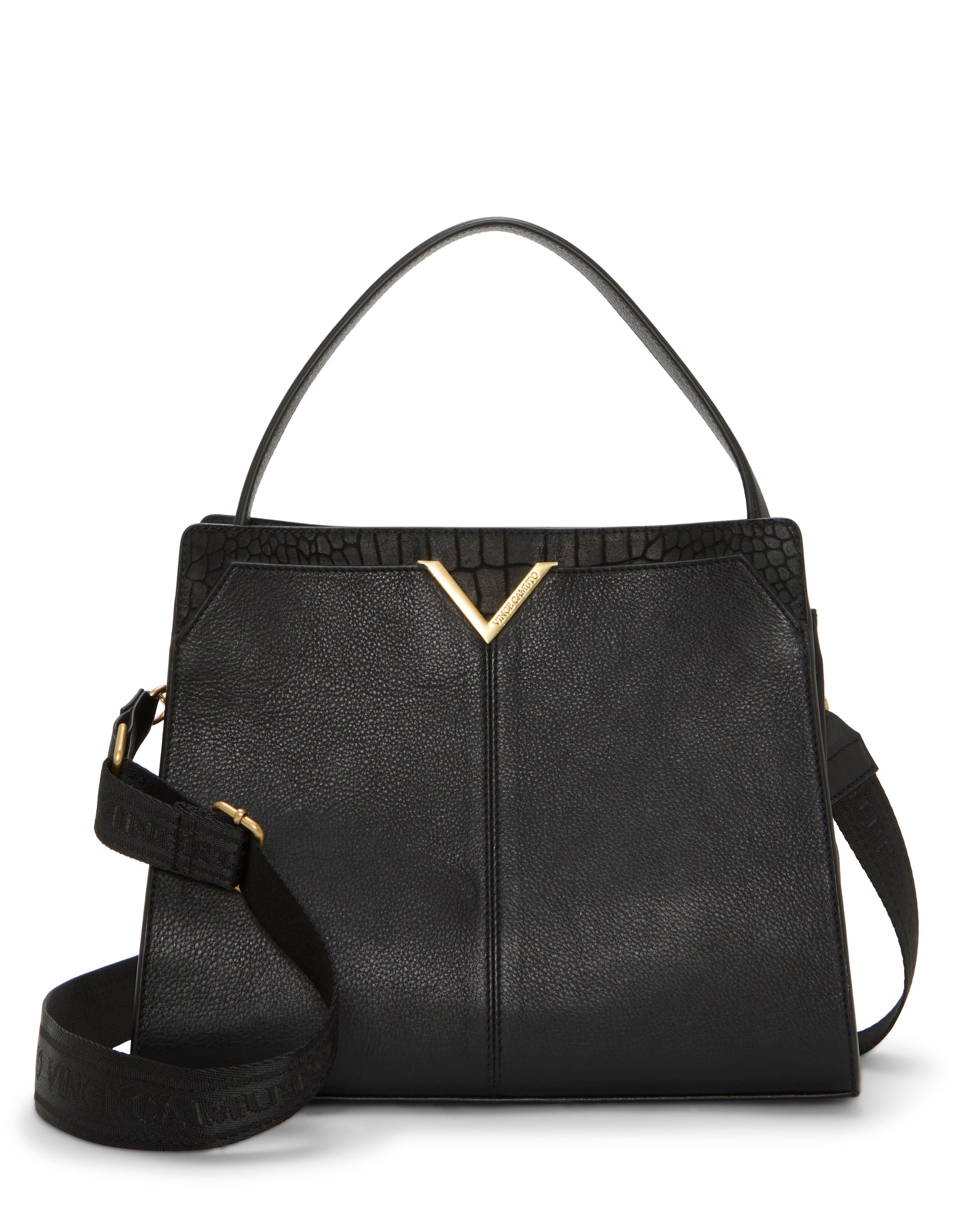 Vince Camuto Tasha Shoulder Bag Black Leather
