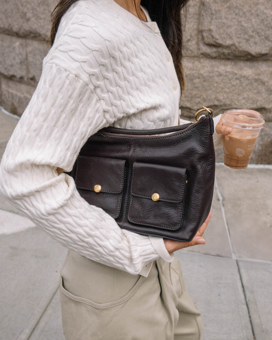 Vince Camuto Carly Shoulder Bag Brownie Plum