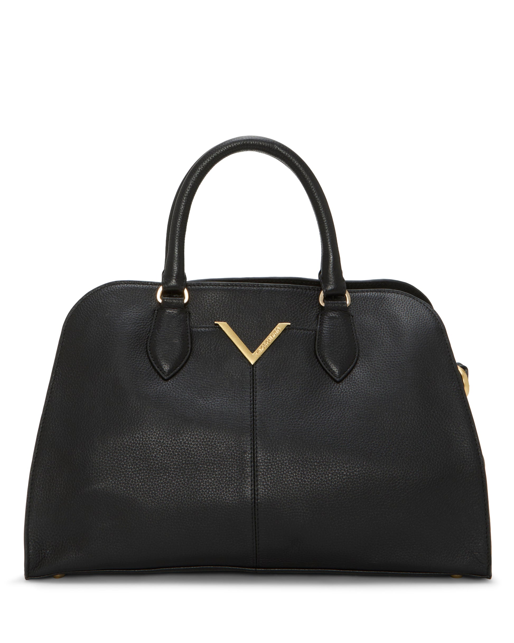 Vince Camuto Tasha Satchel Bag Black Leather