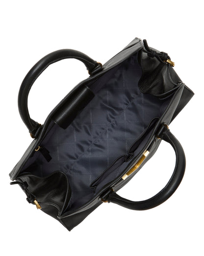 Vince Camuto Tasha Satchel Bag Black Leather