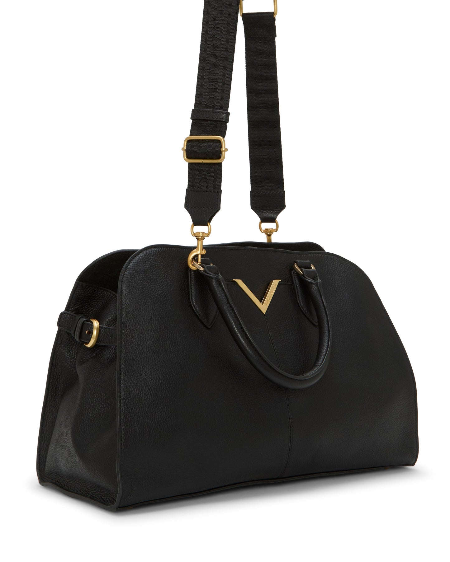 Vince Camuto Tasha Satchel Bag Black Leather