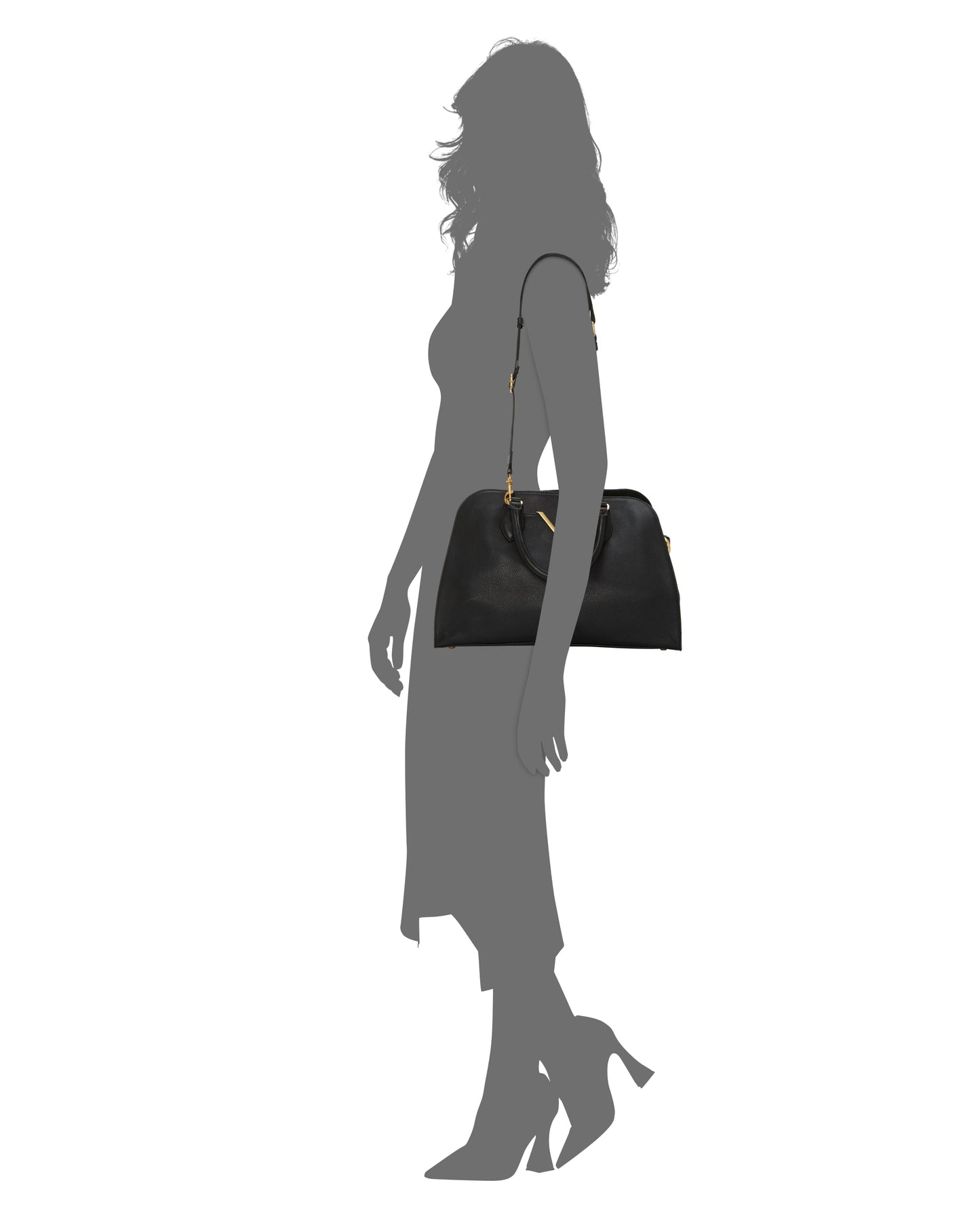Vince Camuto Tasha Satchel Bag Black Leather