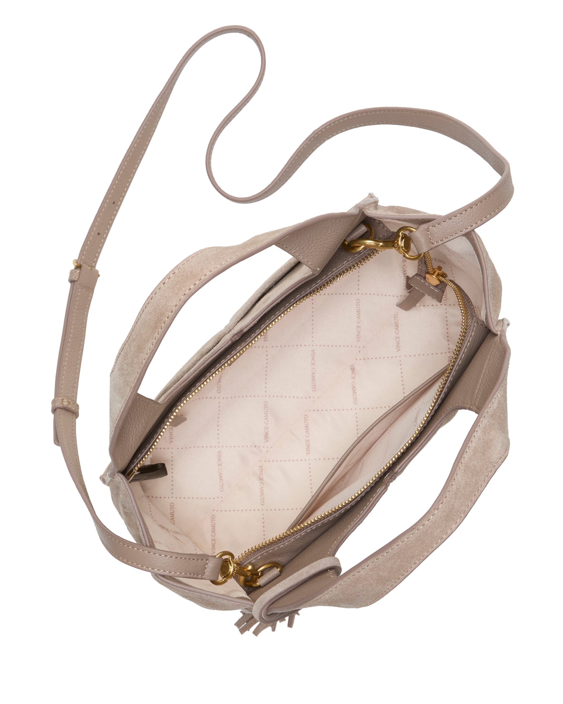 Vince Camuto Aleah Satchel Bag Dark Taupe