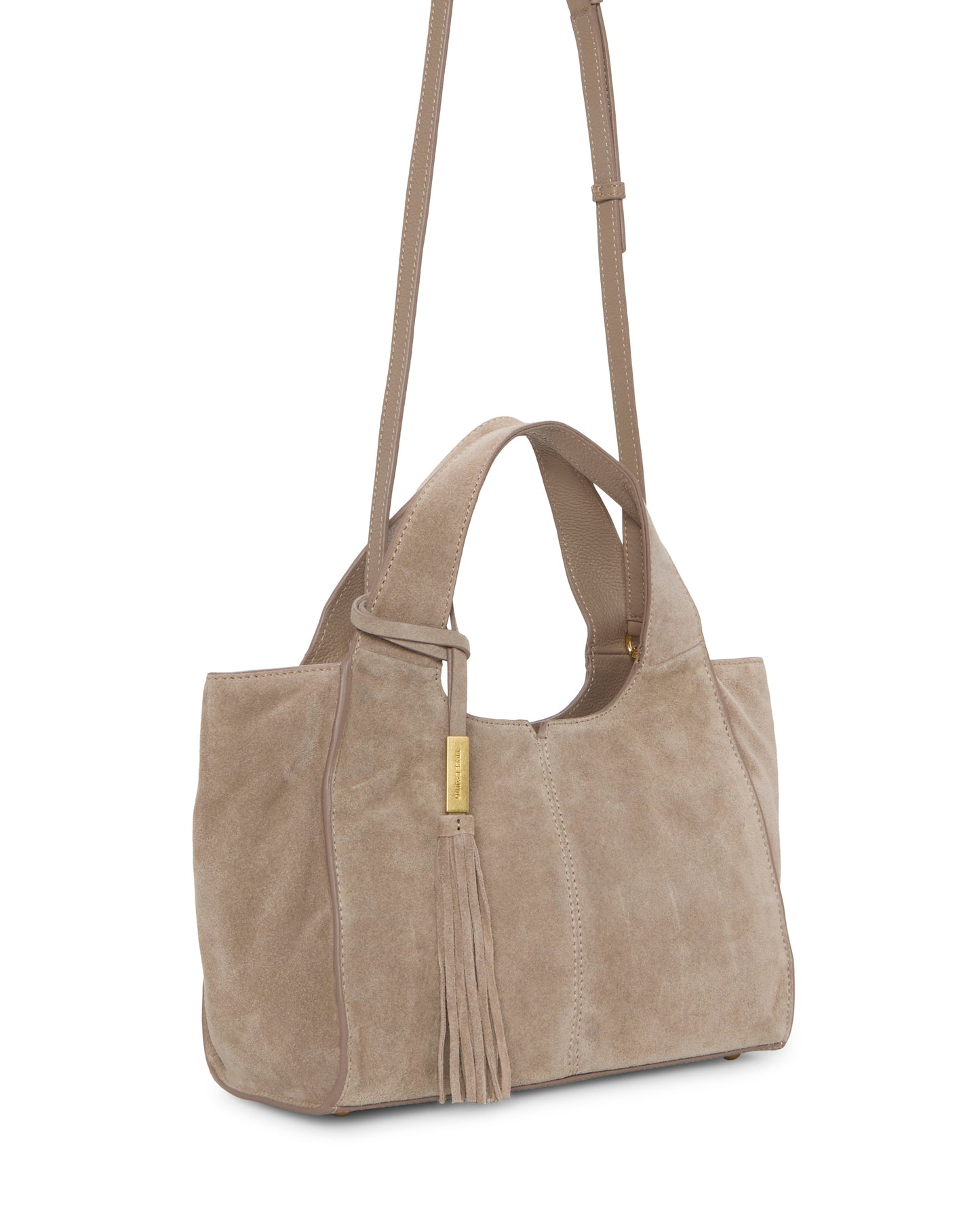 Vince Camuto Aleah Satchel Bag Dark Taupe