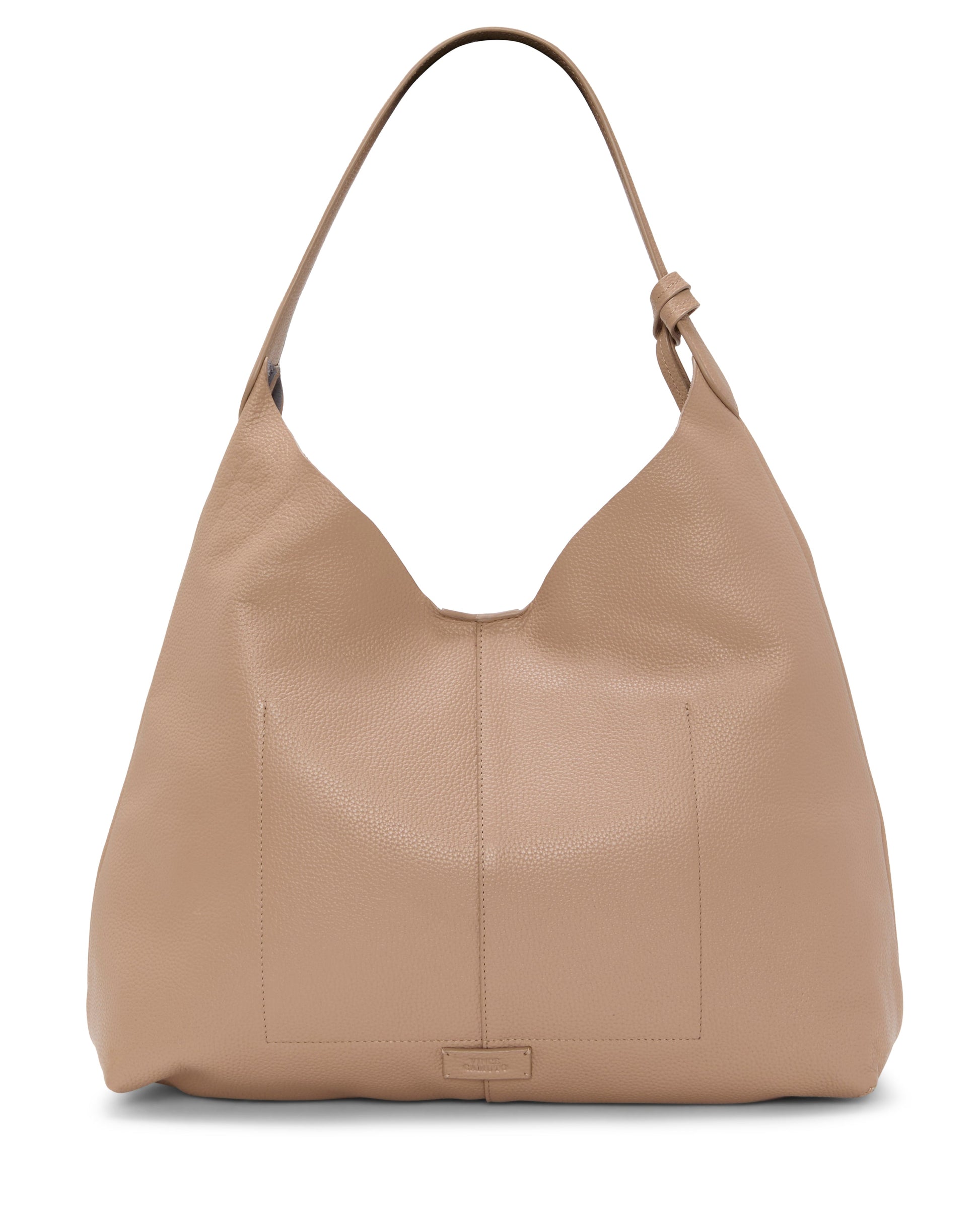 Vince Camuto Jenna Hobo Bag Cappuccino/Thistle Leather