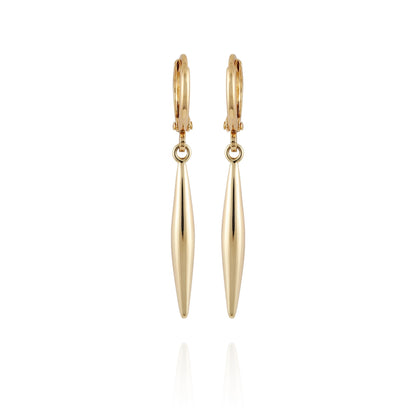Vince Camuto Goldtone Spear Dangle Huggie Hoop Dangle Drop Earrings Gold Tone
