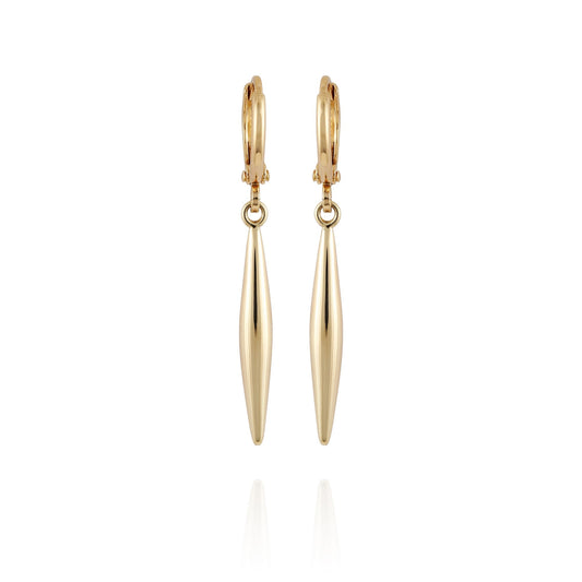 Vince Camuto Goldtone Spear Dangle Huggie Hoop Dangle Drop Earrings Gold Tone