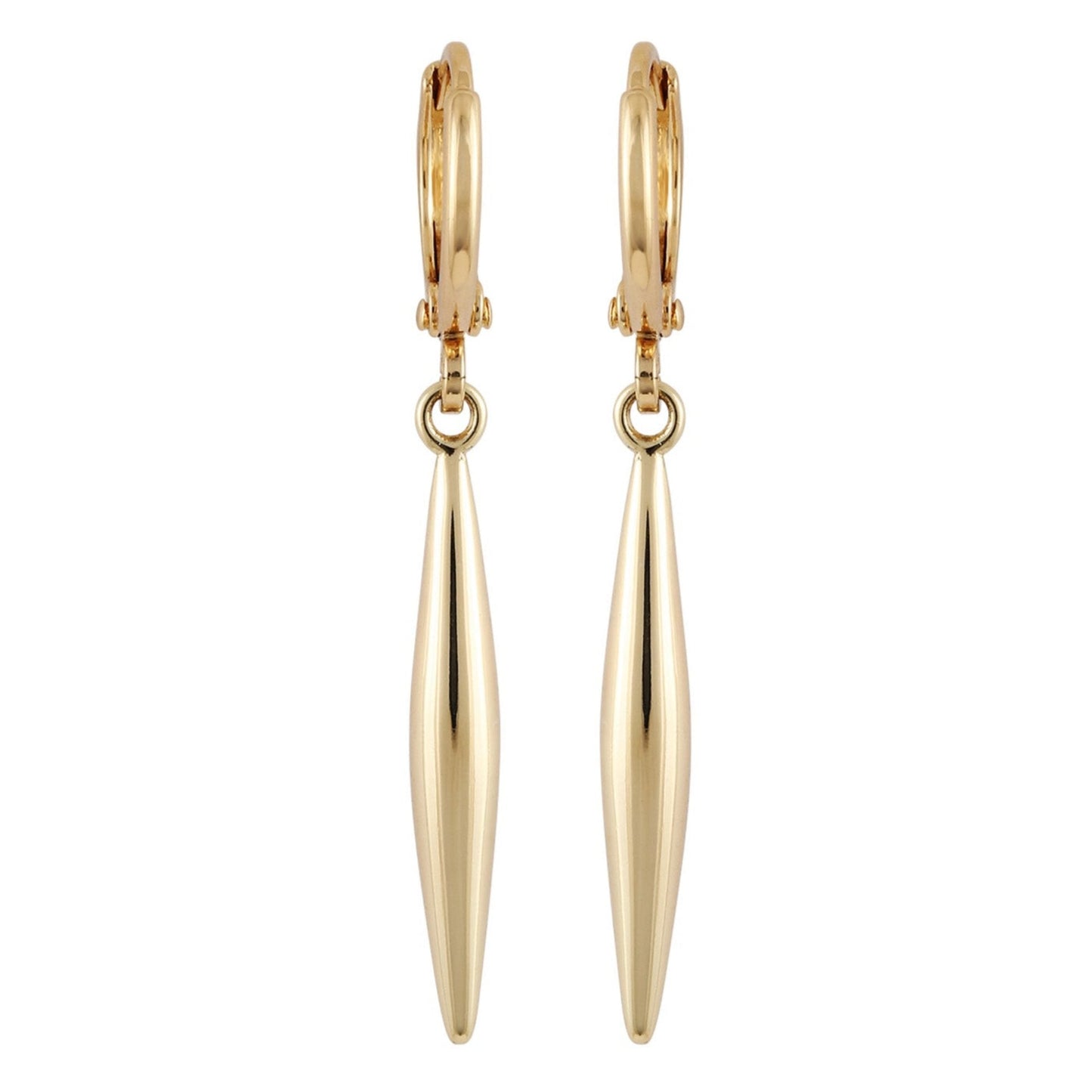 Vince Camuto Goldtone Spear Dangle Huggie Hoop Dangle Drop Earrings Gold Tone