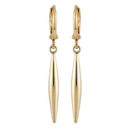Vince Camuto Goldtone Spear Dangle Huggie Hoop Dangle Drop Earrings Gold Tone