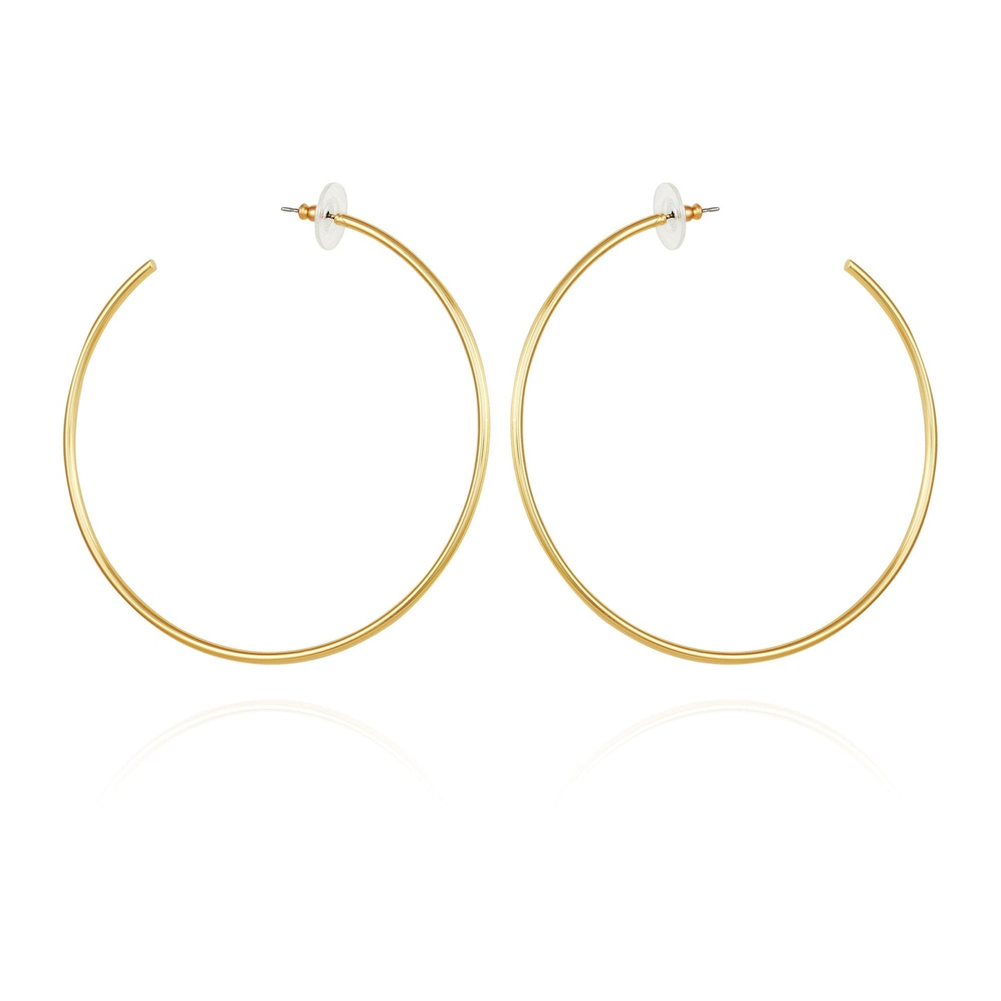 Vince Camuto Large Open Hoop Earrings Gold Tone