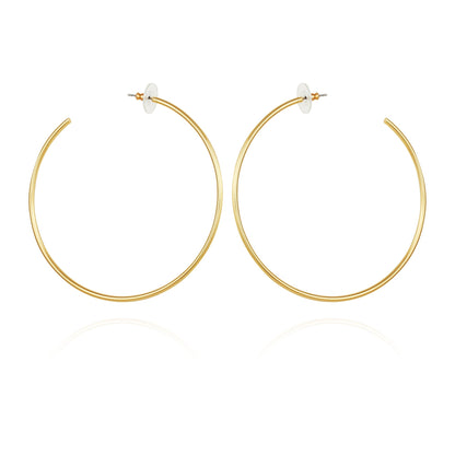 Vince Camuto Large Open Hoop Earrings Gold Tone