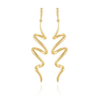 Vince Camuto Goldtone Spiral Corkscrew Earrings Gold Tone