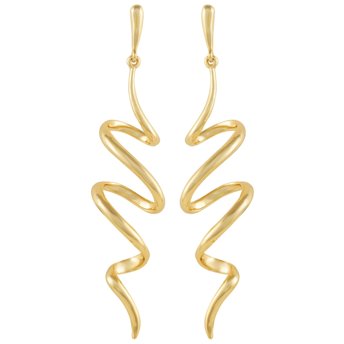 Vince Camuto Goldtone Spiral Corkscrew Earrings Gold Tone