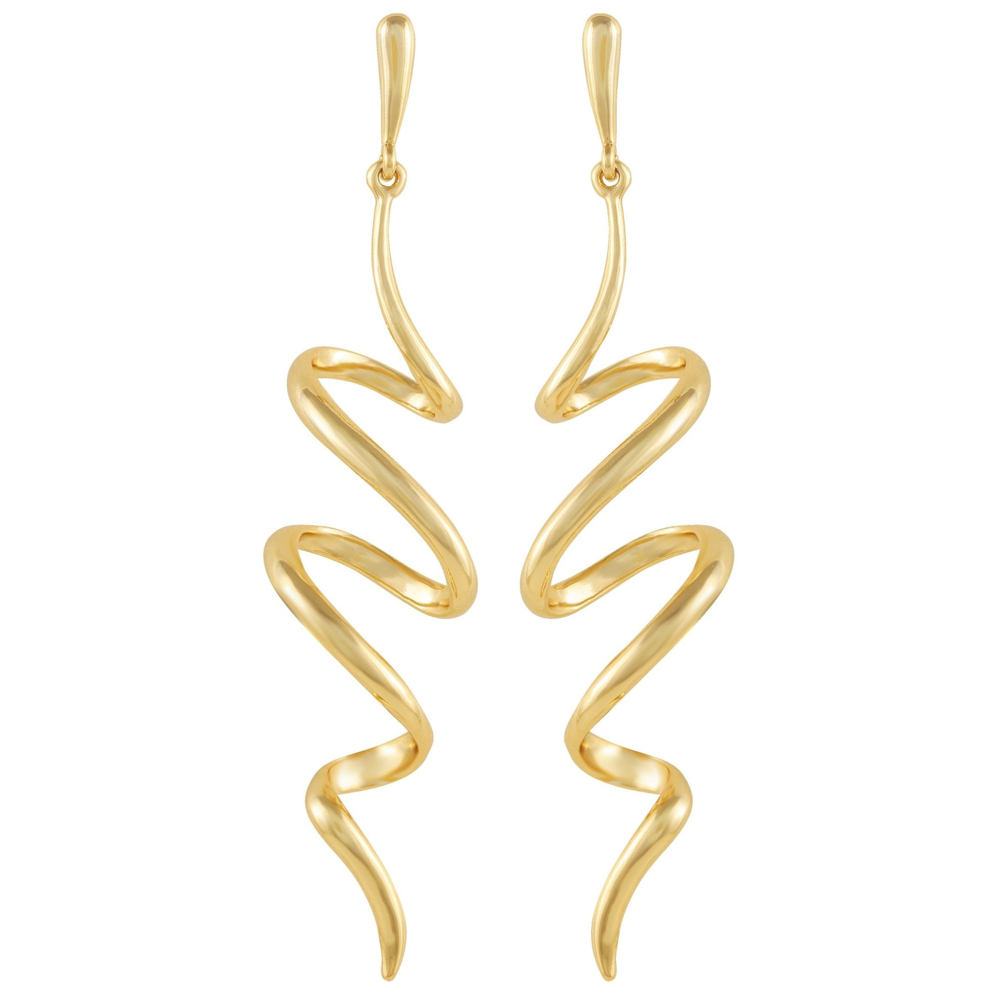 Vince Camuto Goldtone Spiral Corkscrew Earrings Gold Tone