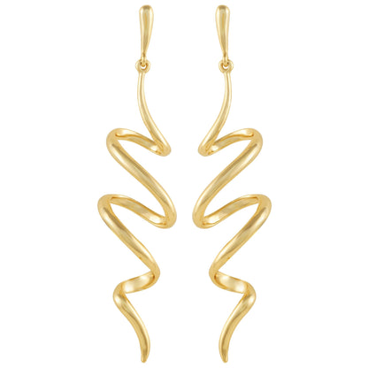 Vince Camuto Goldtone Spiral Corkscrew Earrings Gold Tone